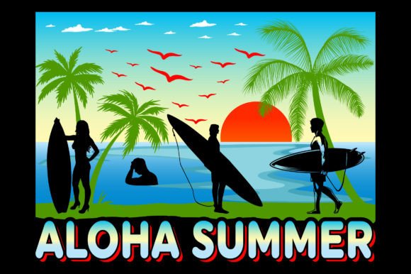 Aloha Summer Sublimation T-Shirt Graphic: Your Ultimate Design Asset
