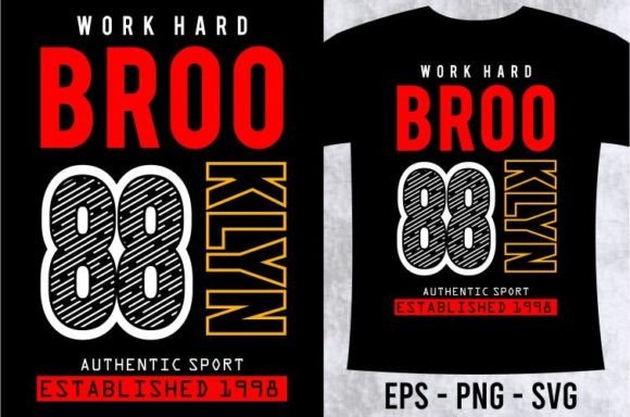 Brooklyn 88 T-shirt Design: Urban Retro Graphics for Every Project