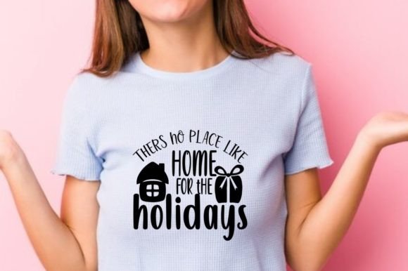 Home for the Holidays Graphic Design: Festive T-Shirt Art