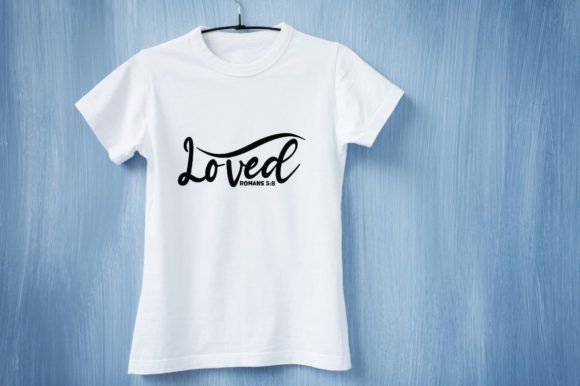 Loved Romans 5:8 Graphic Design: A Faith-Based Asset for Creators
