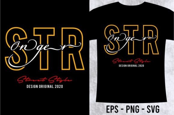 STRONGER T-Shirt Design Graphic: A Creative Asset for Modern Branding